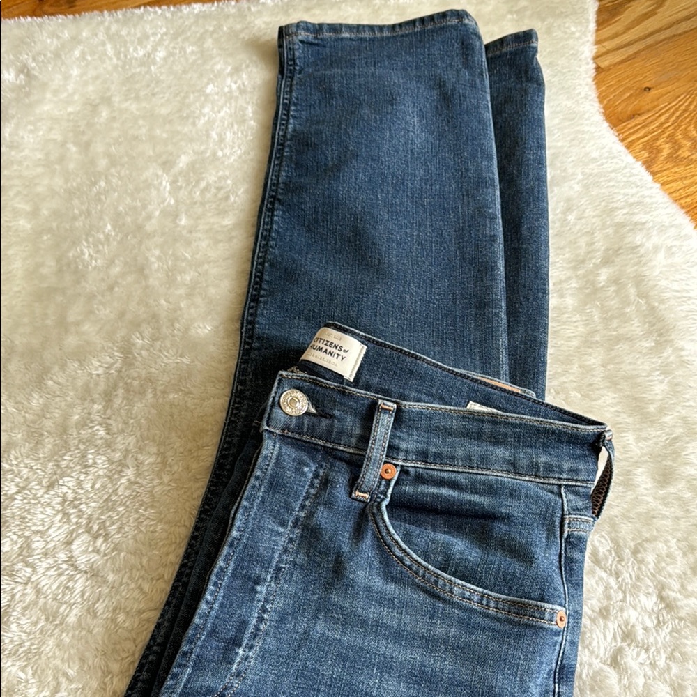 Citizens Of Humanity Blue Straight Leg Denim